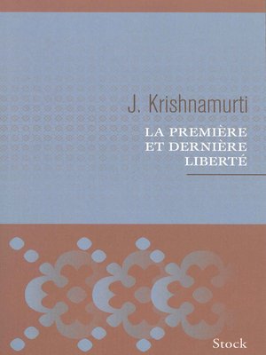 cover image of La première et dernière liberté
